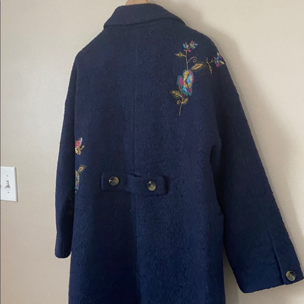 Sundance Wool Woodland Fantasy Embroidered Coat size Large - Picture 9 of 14